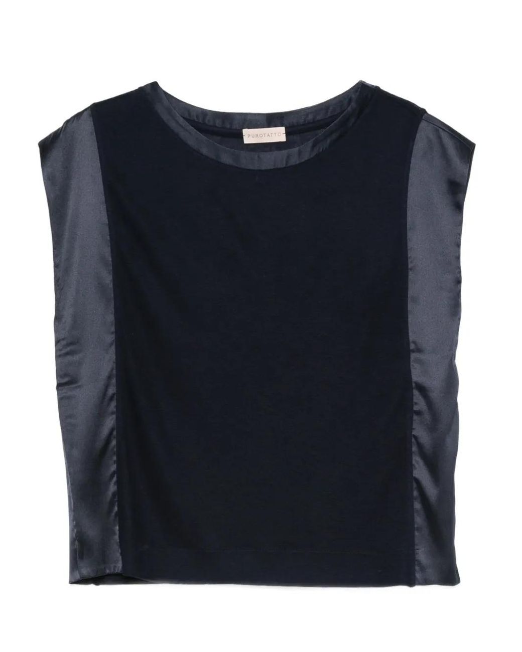 Purotatto Blue Round-Neck Top