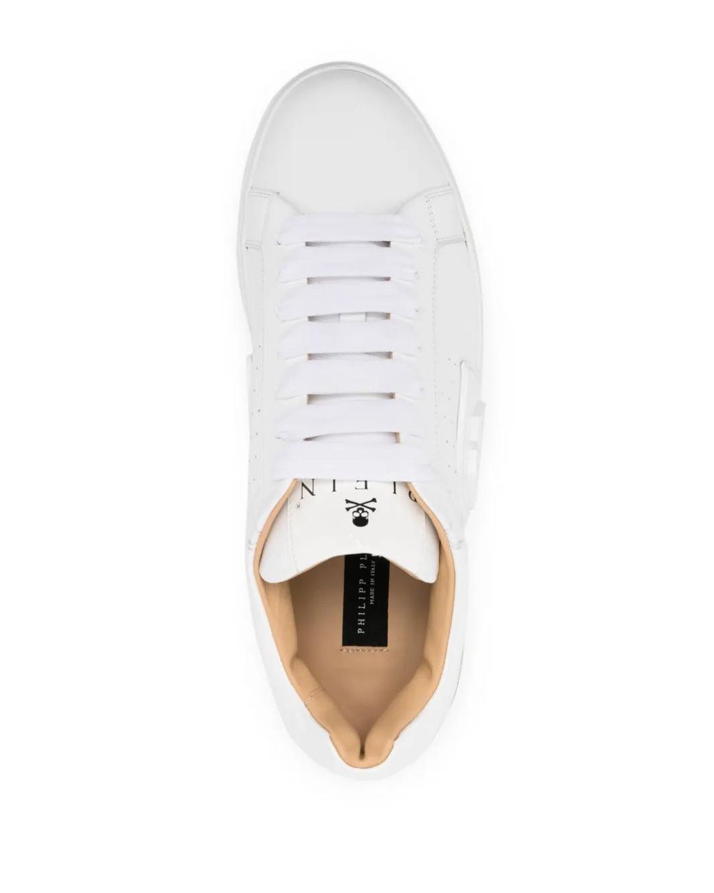 Philipp Plein White Hexagon Low-Top Sneakers