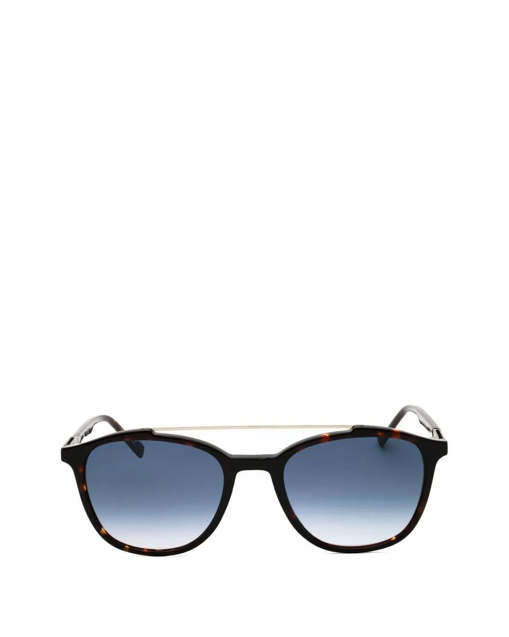 Zeiss Blue Tortoiseshell-Effect Geometric-Frame Sunglasses for men