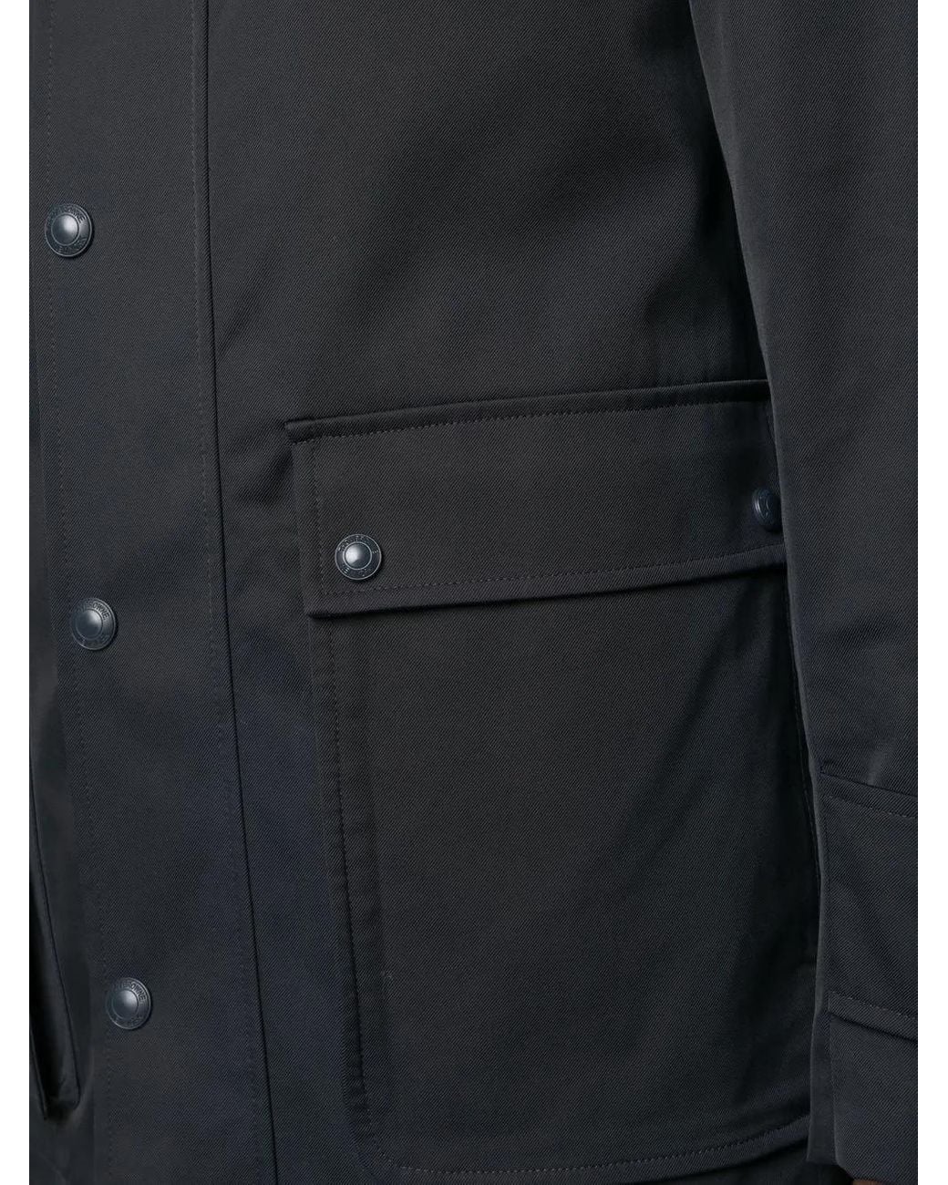 Thom Browne Black Hooded Parka Coat for men