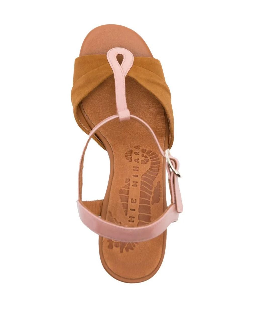 Chie Mihara Pink Biagio T-Bar Pleated Sandals