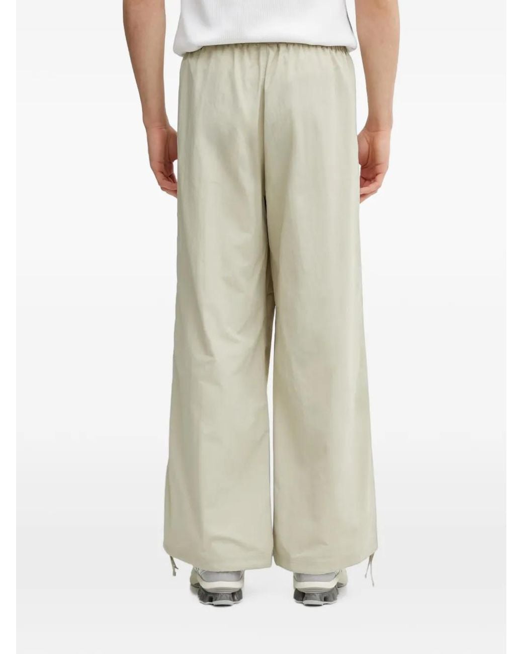 PUMA Natural Wardrobe Essentials Logo-Embroidered Drawstring Wide-Leg Trousers for men