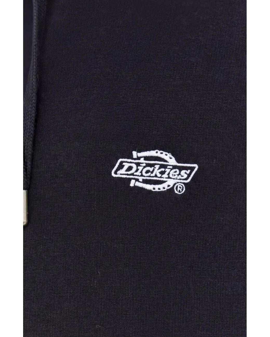 Dickies Black Logo-Print Hoodie for men