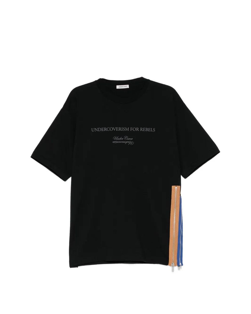 Undercover Black Side-Zip Graphic T-Shirt for men