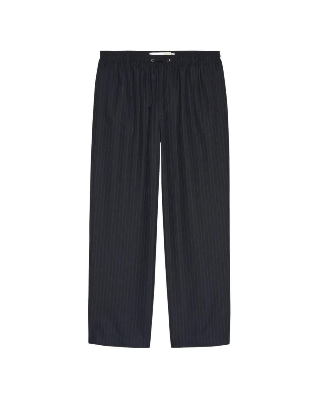 New Amsterdam Blue Pinstripe-Pattern Trousers for men