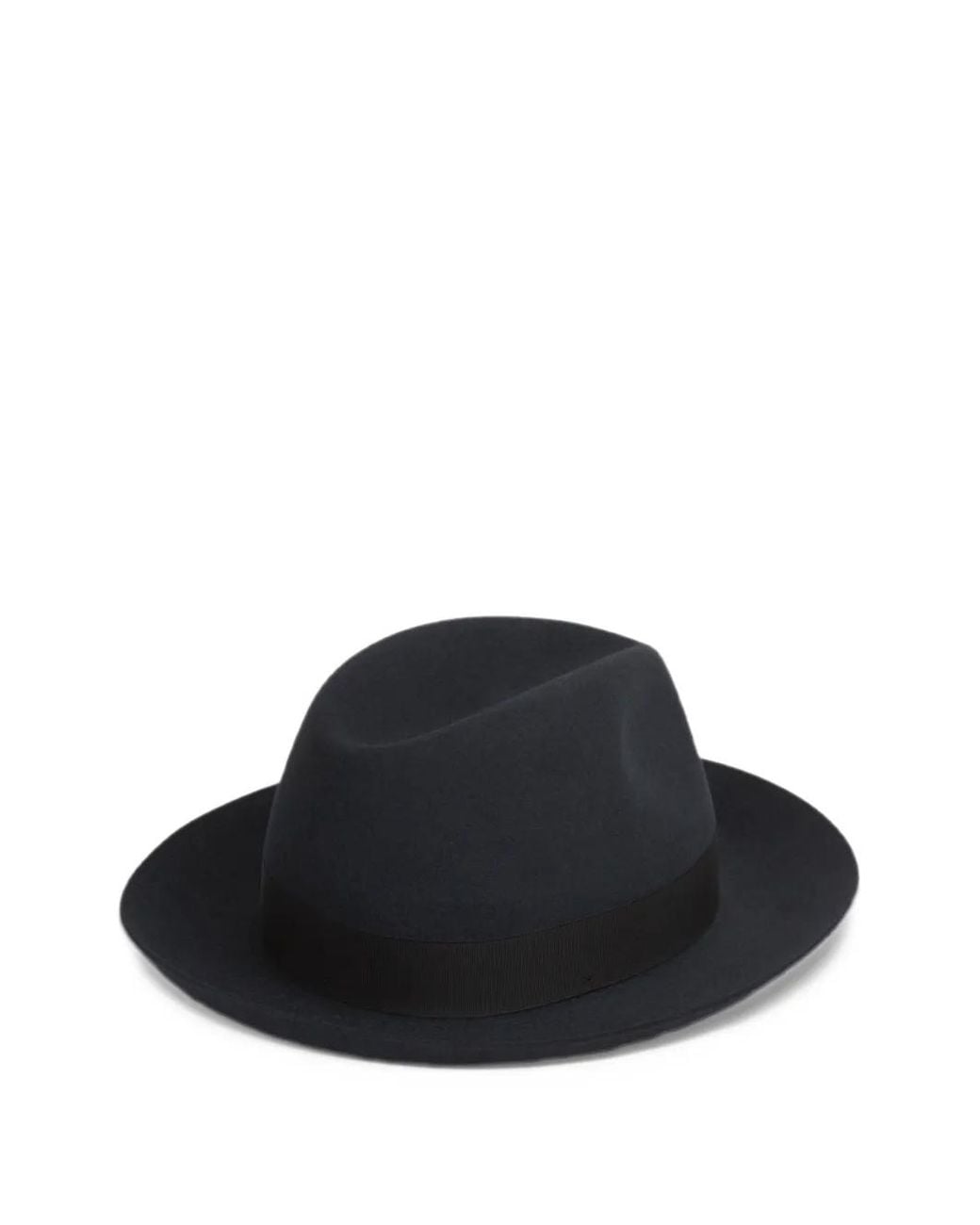 Borsalino Black Federico Alessandria Ribbon-Trim Hat for men