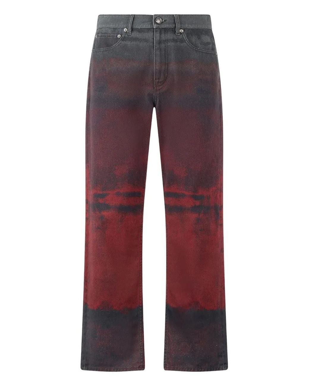 Roberto Cavalli Red Dyed-Effect Jeans for men