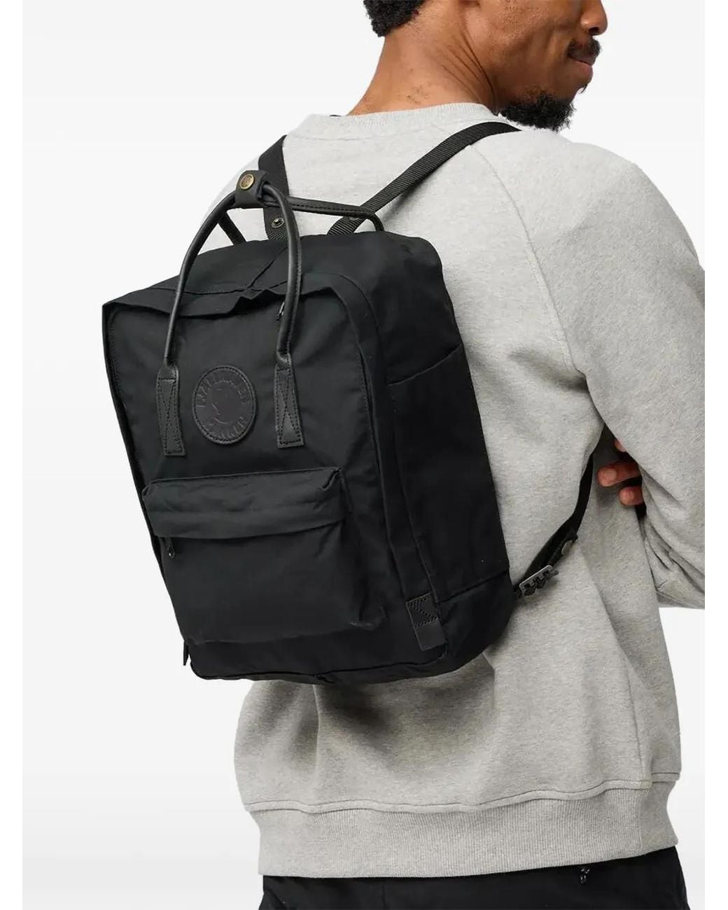 Fjallraven Black Kånken No. 2 Top-Handle Logo Backpack