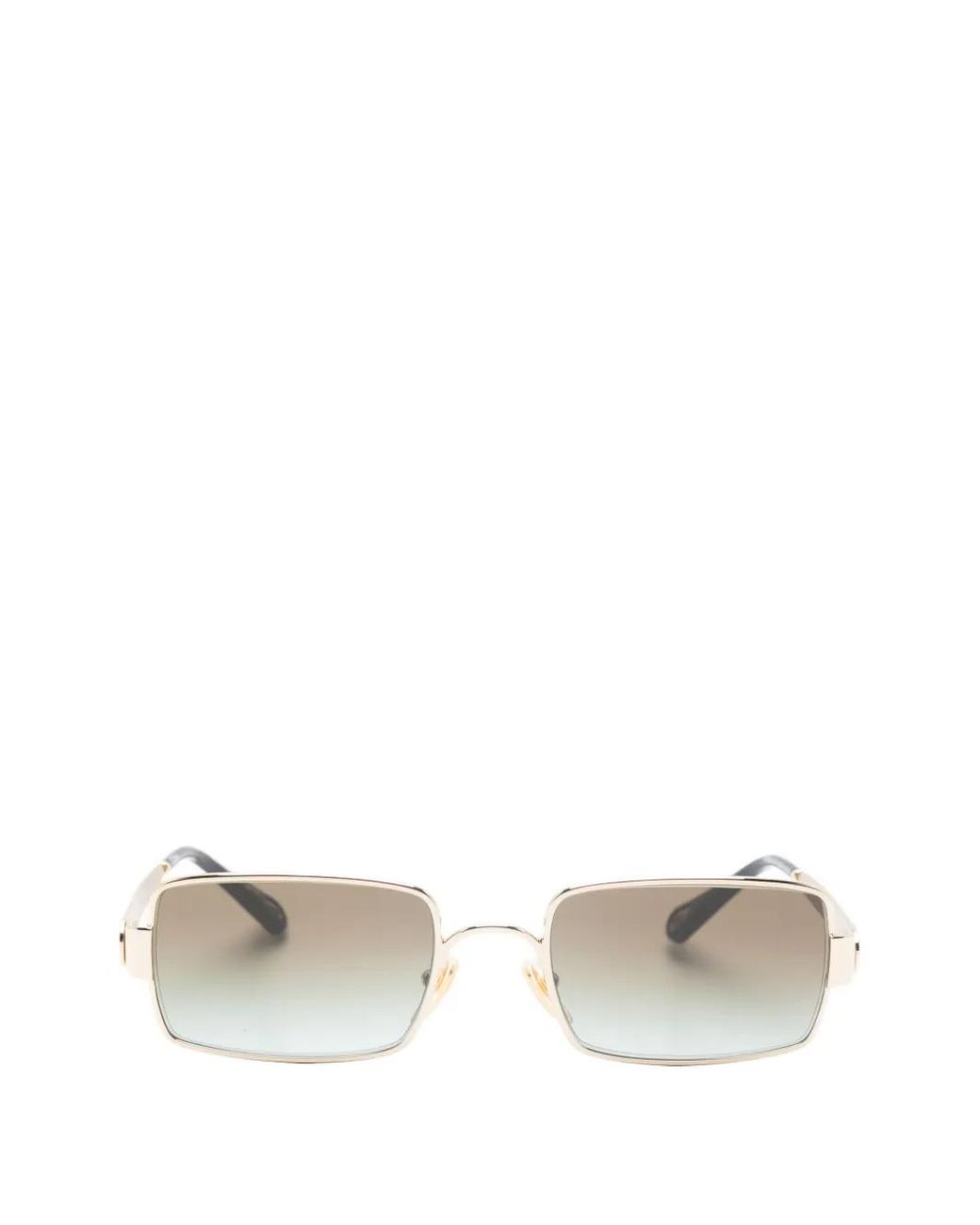 Chloé White Sonnenbrille Mit Eckigem Gestell
