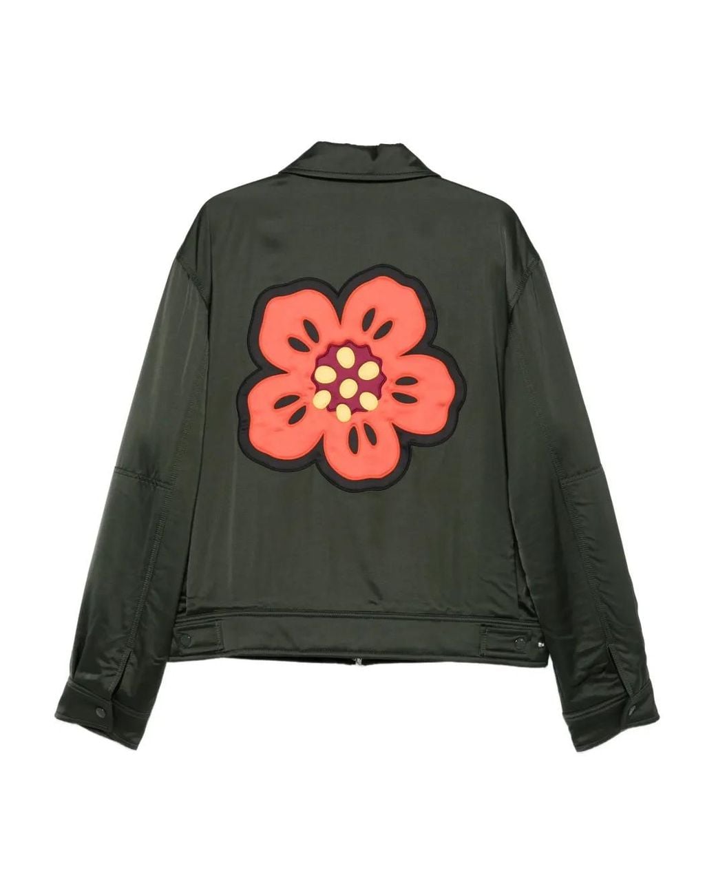 KENZO Green Jacket With Embroidery for men