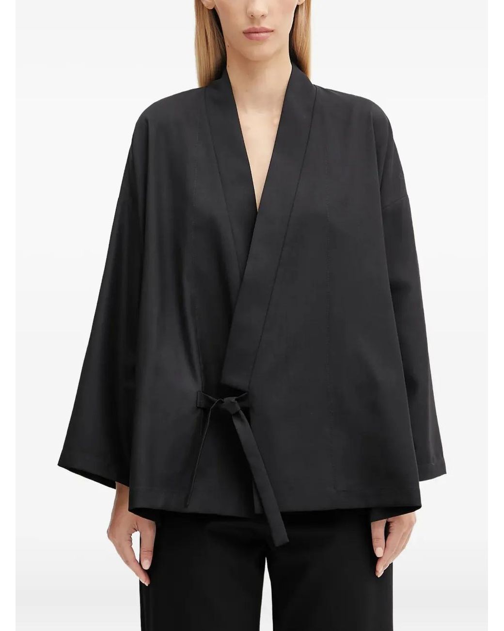 KENZO Black Tie-Waist Jacket