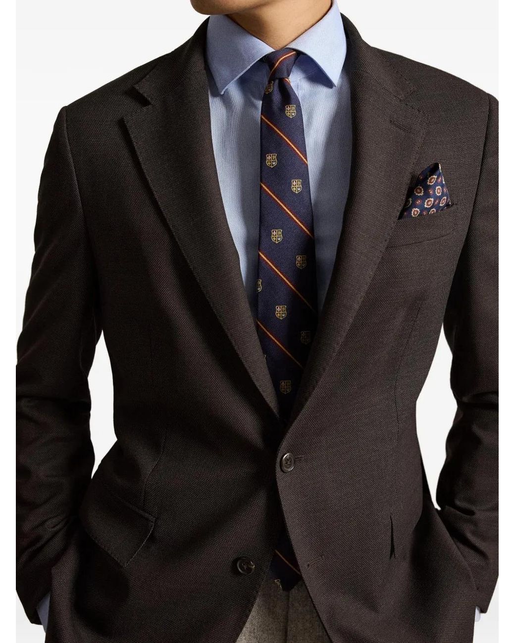 Polo Ralph Lauren Black Notch-Lapel Blazer for men