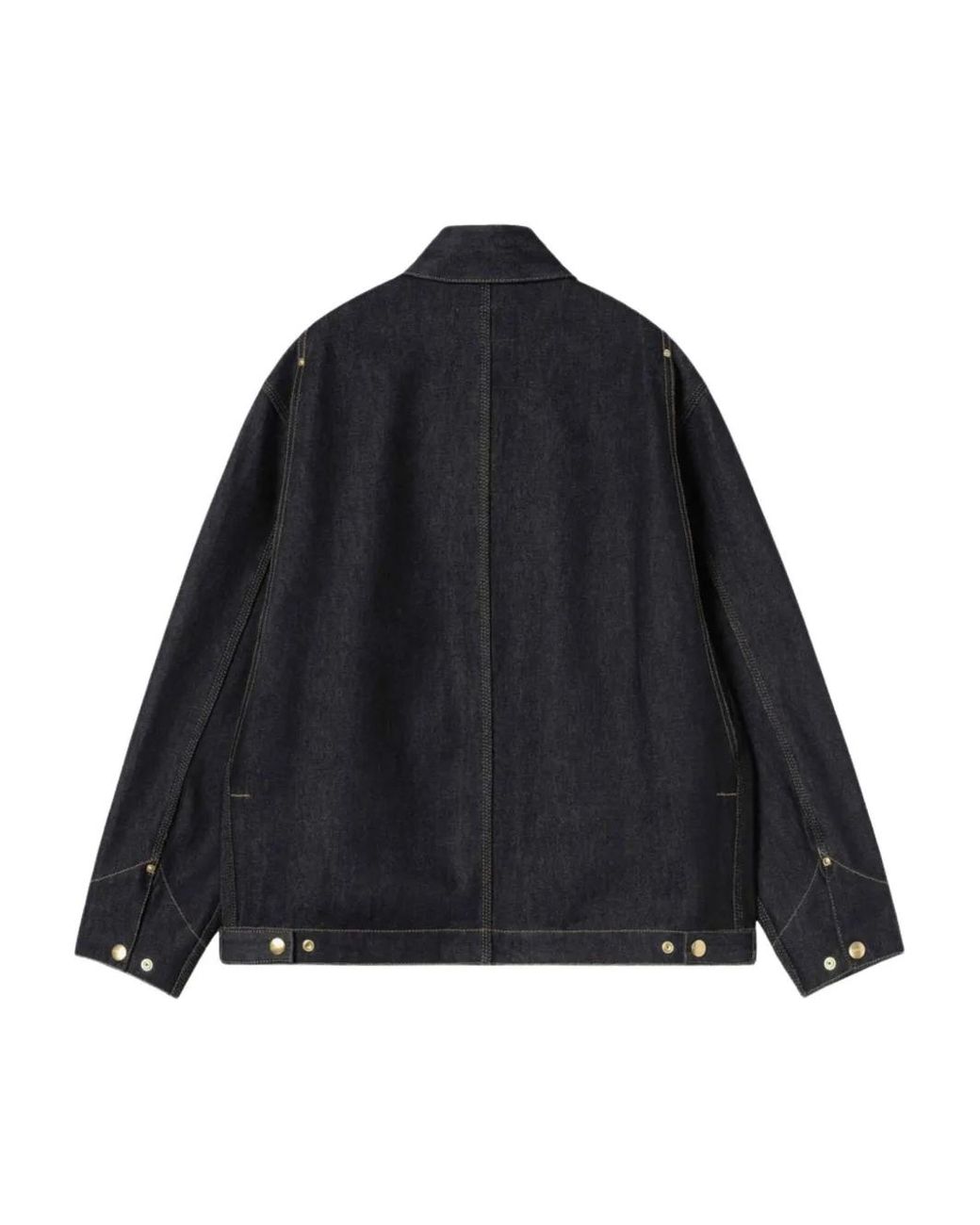 Carhartt Black Logo-Patch Denim Jacket