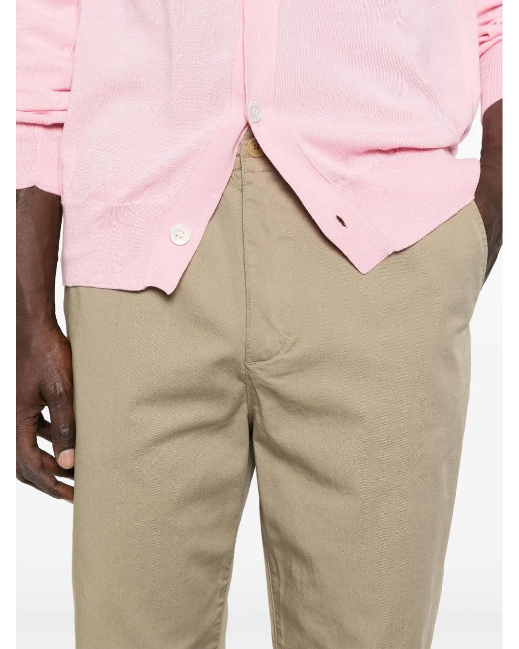 Lacoste Broek Met Logopatch in het Natural voor heren