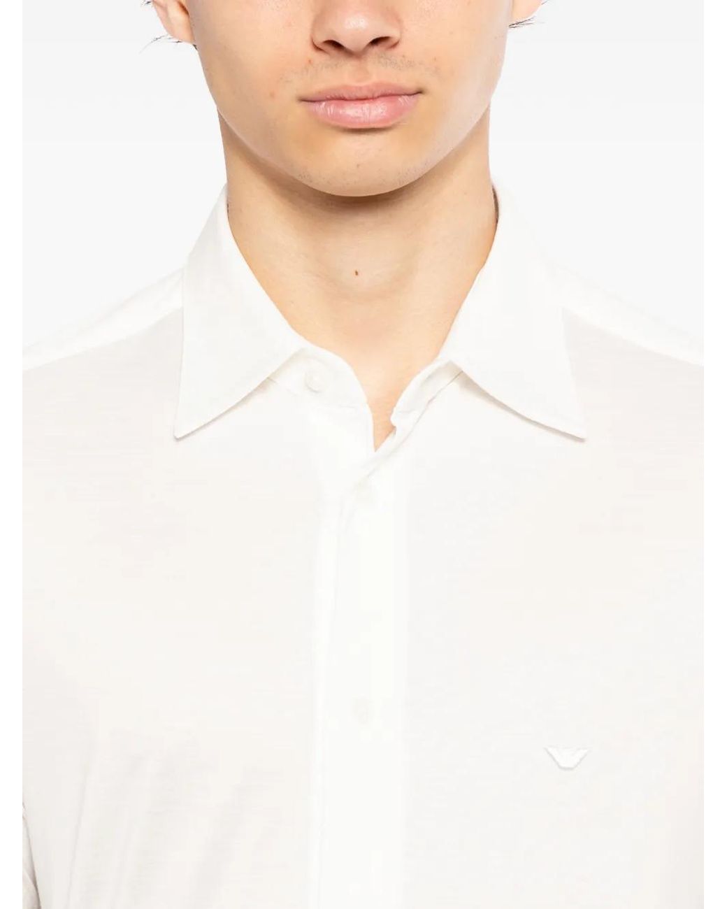 Emporio Armani White Cotton Shirt for men