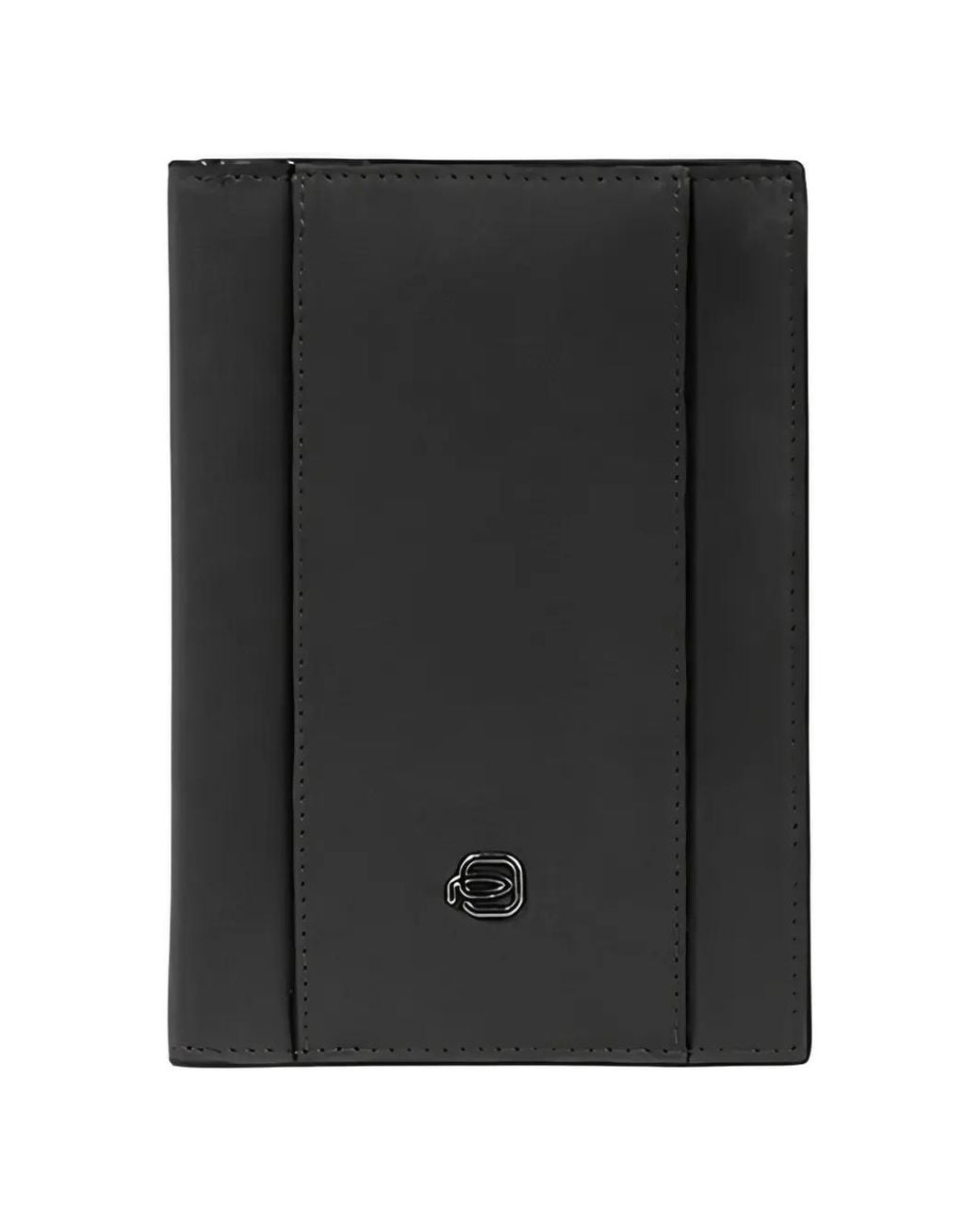 Piquadro Black Logo-Plaque Passport Holder