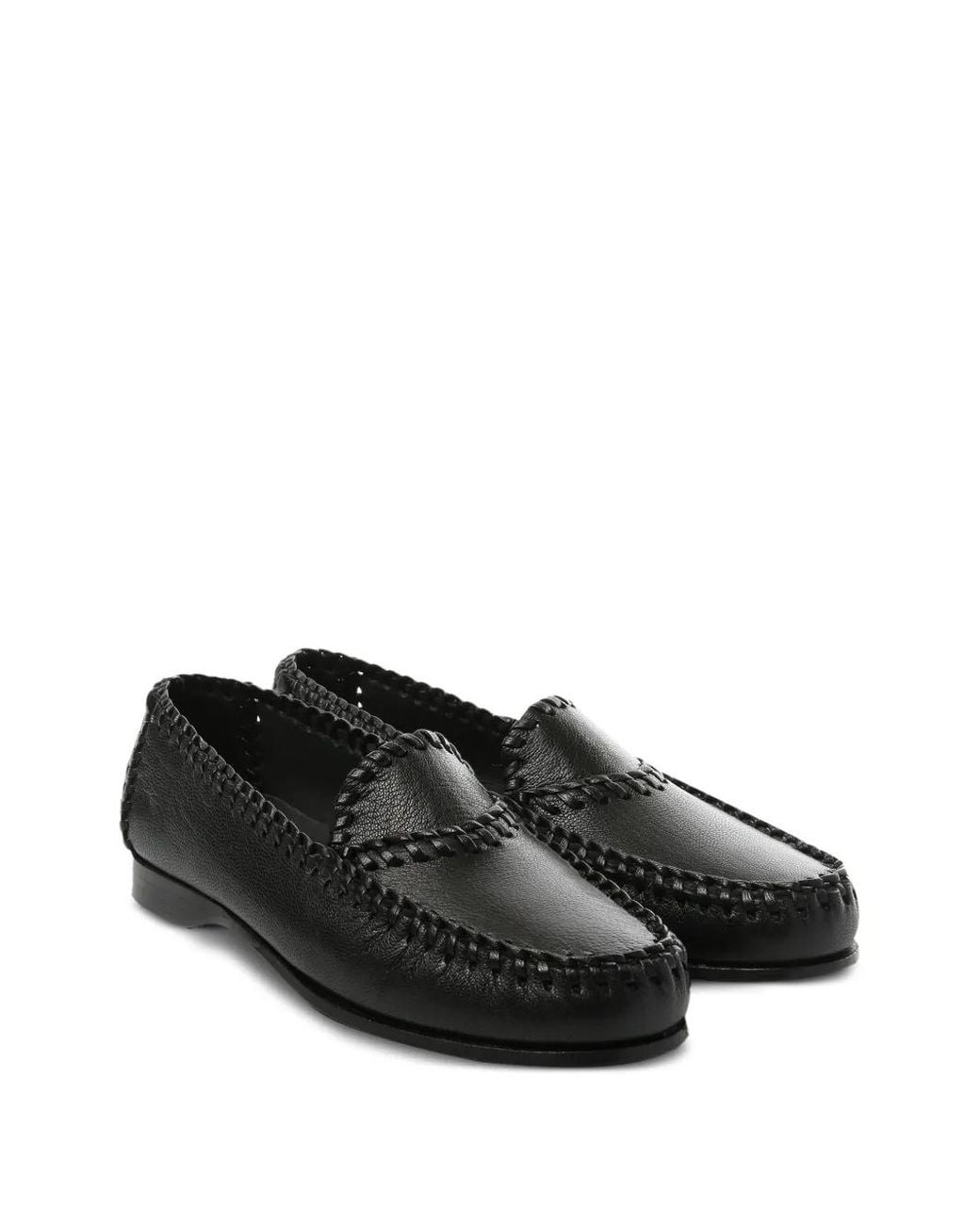 Hereu Black Braided Loafers