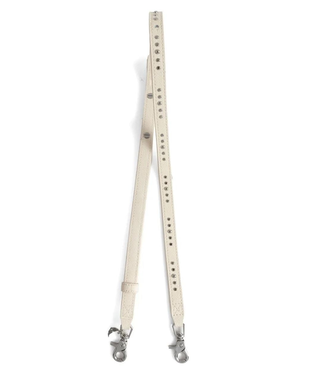 Zadig & Voltaire White Overstudded Shoulder Strap