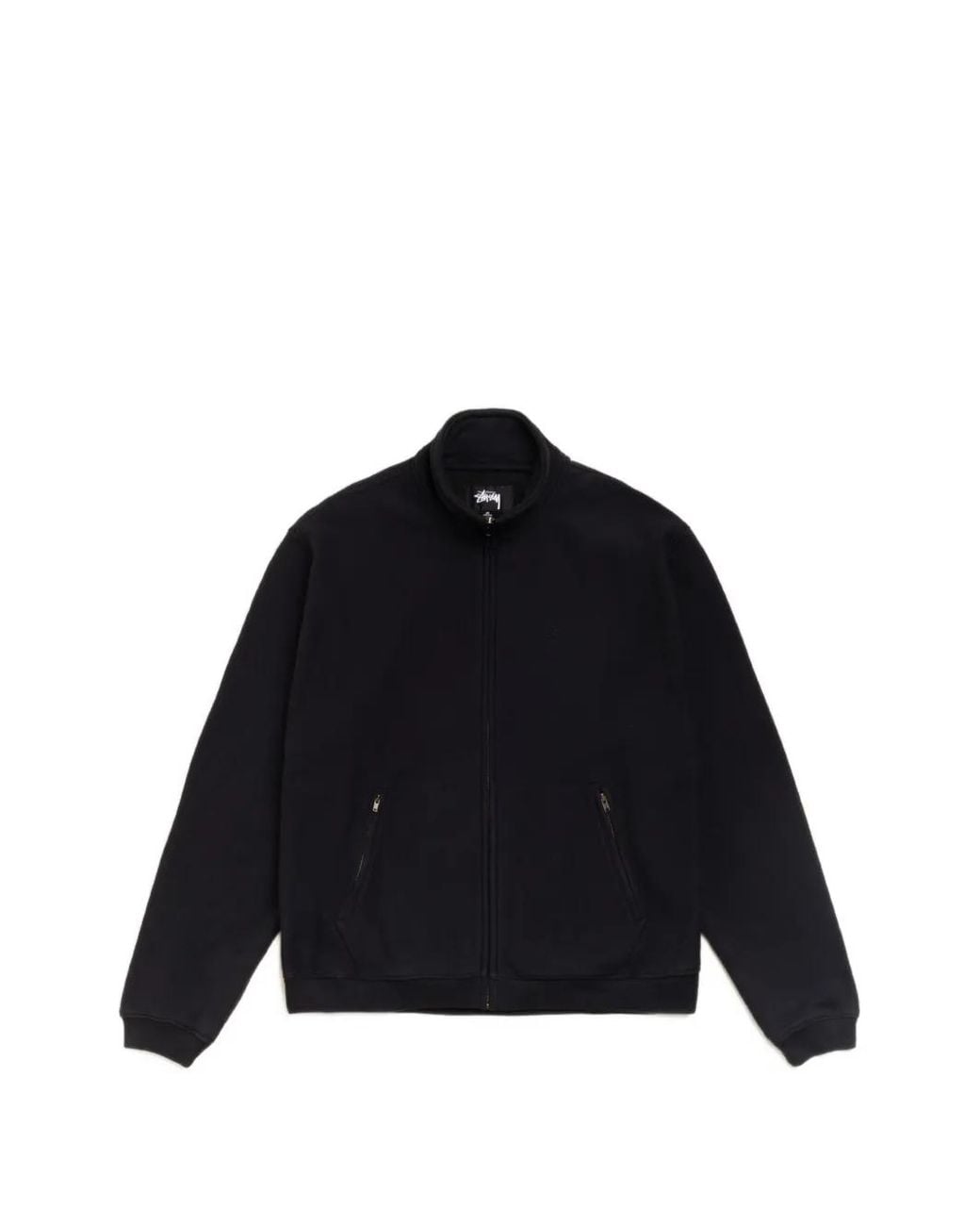 Stussy Black Zip-Up Track Jacket for men
