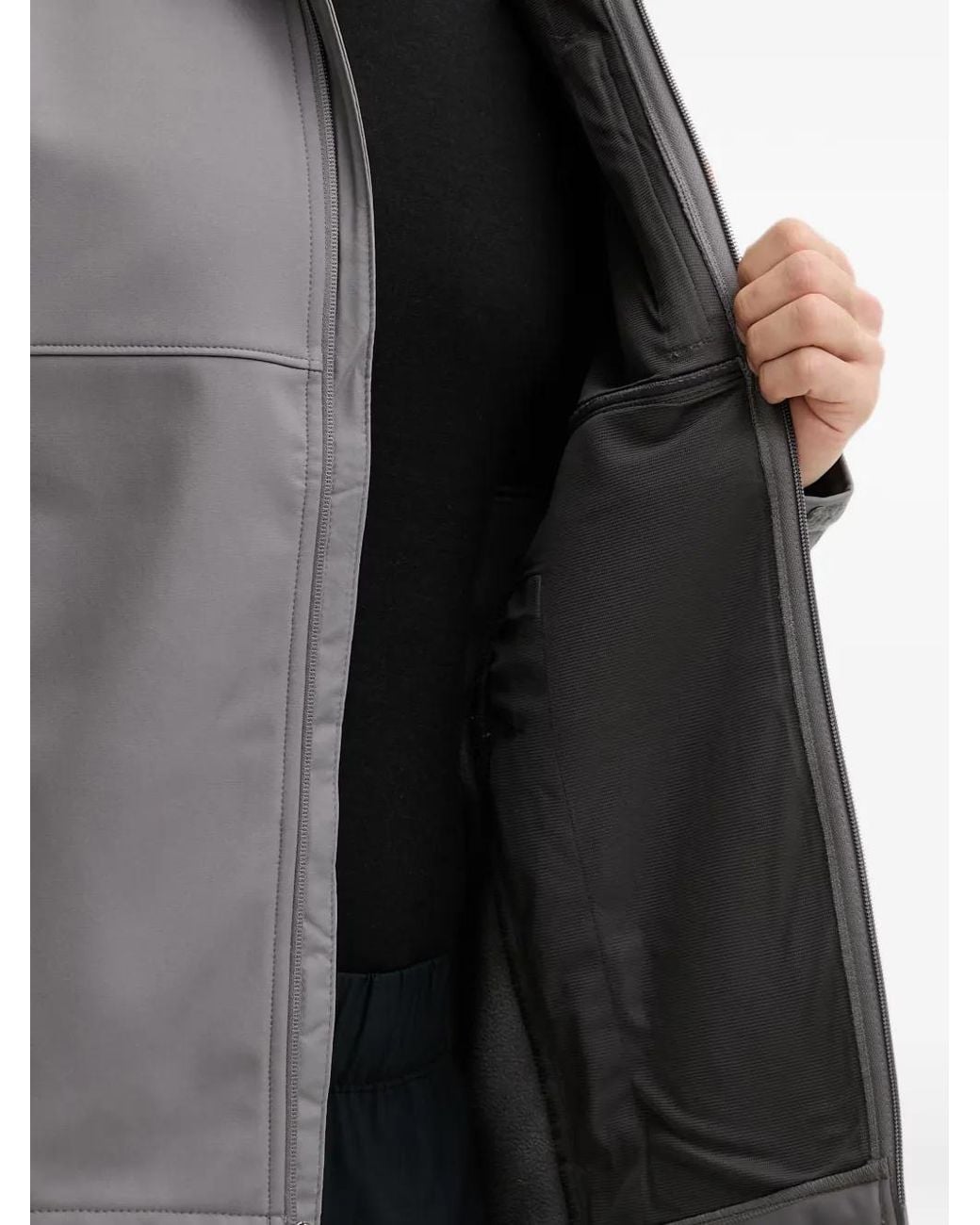 Columbia Gray Ascender Logo-Print Zip-Up Jacket for men