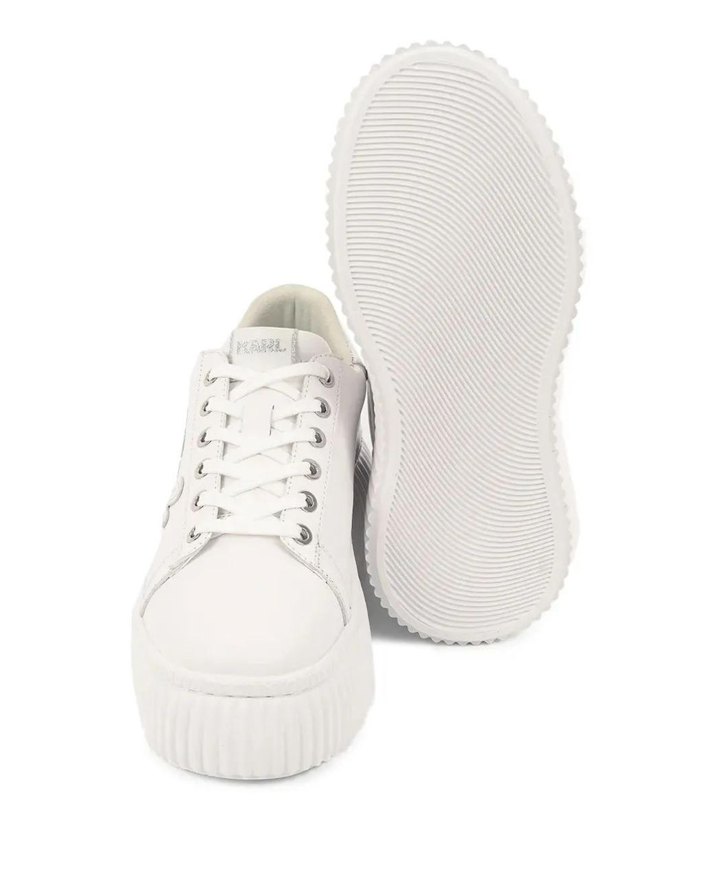 Karl Lagerfeld White Sneakers Mit Logo-Patch