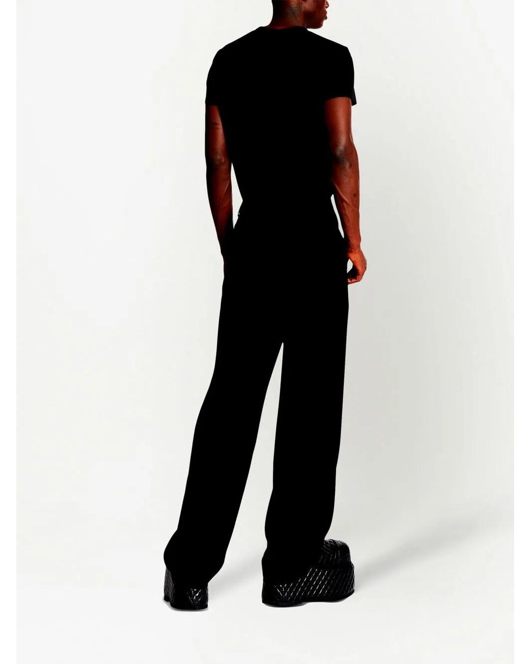 Straight-Leg Tailored Trousers Balmain de hombre de color Black