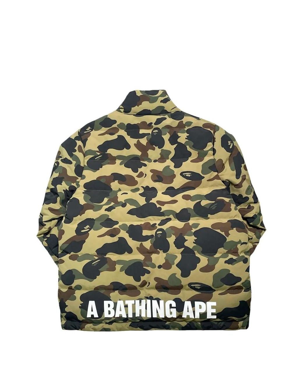 A Bathing Ape Green Doudoune 1St À Motif Camouflage for men