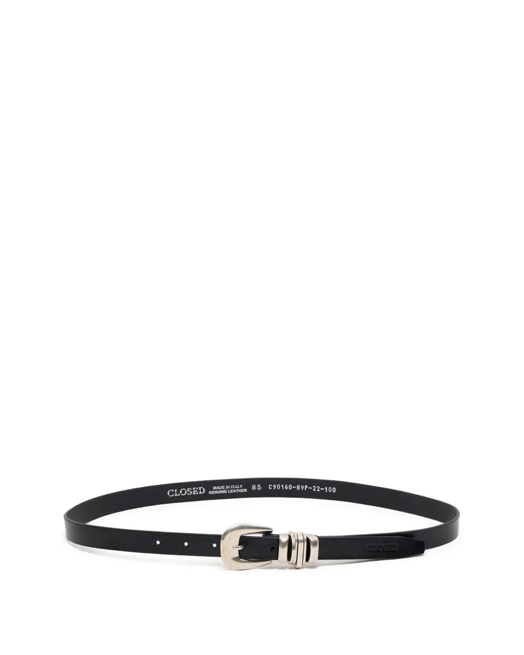 Closed White Tone Buckle Leather Belt