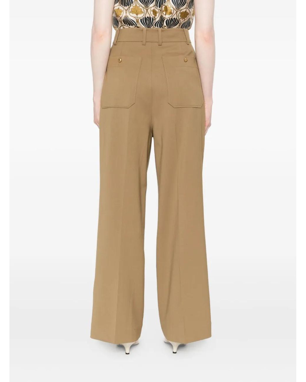 P.A.R.O.S.H. Natural Pressed-Crease Trousers