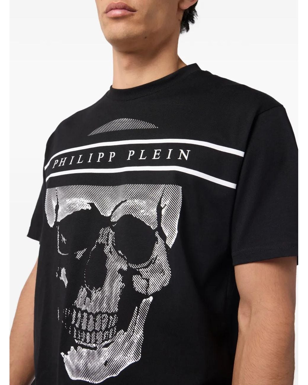 Philipp Plein Black Printed T-Shirt for men