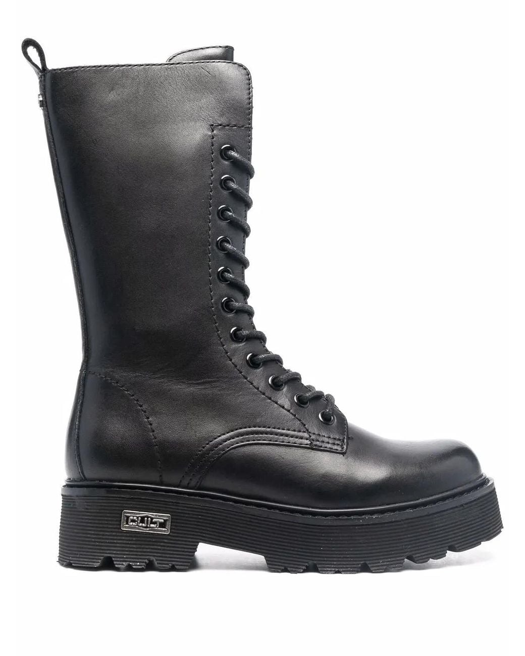 Cult Black Calf-Length Boots