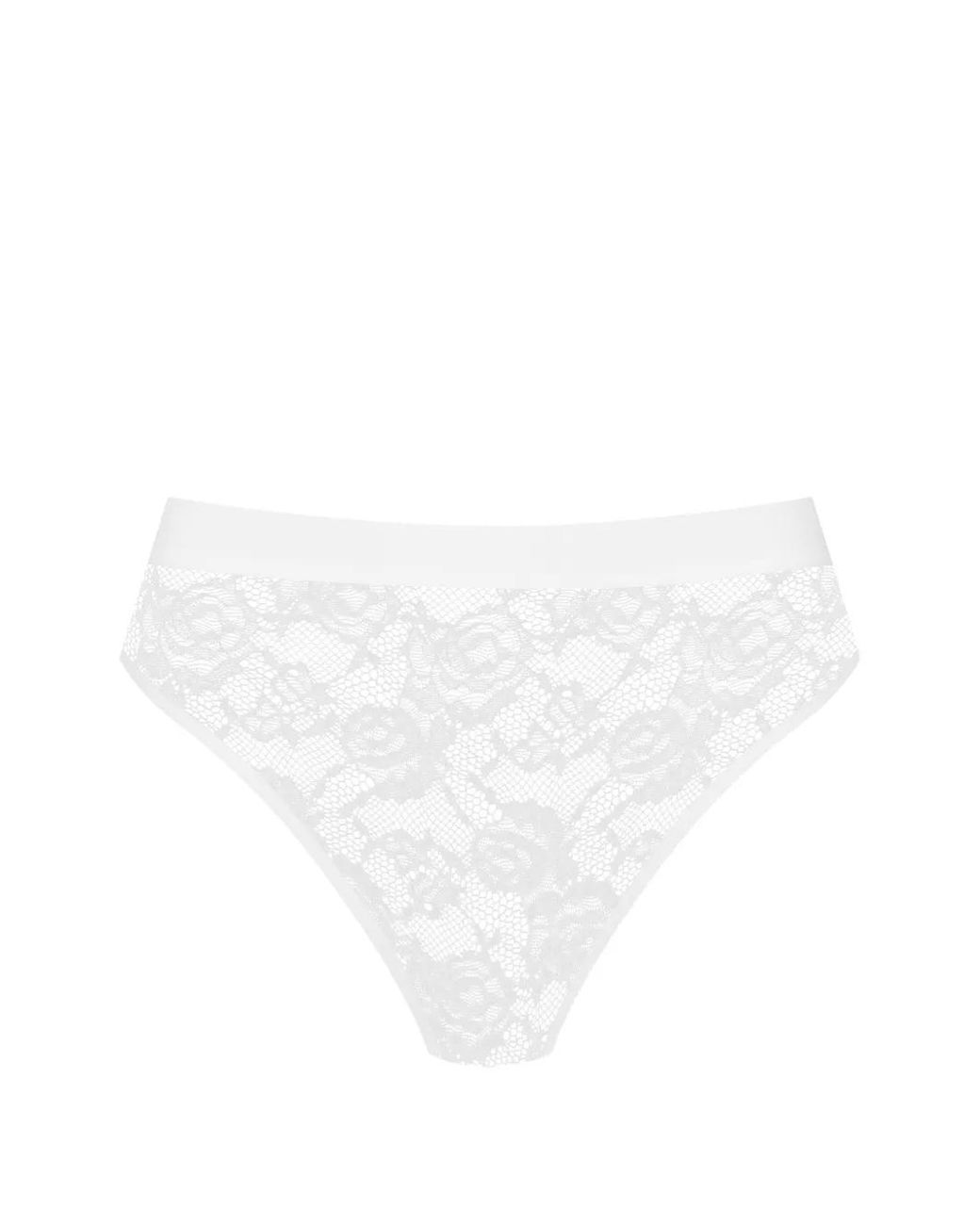 Maison Close White Flashback High-Waisted Thong