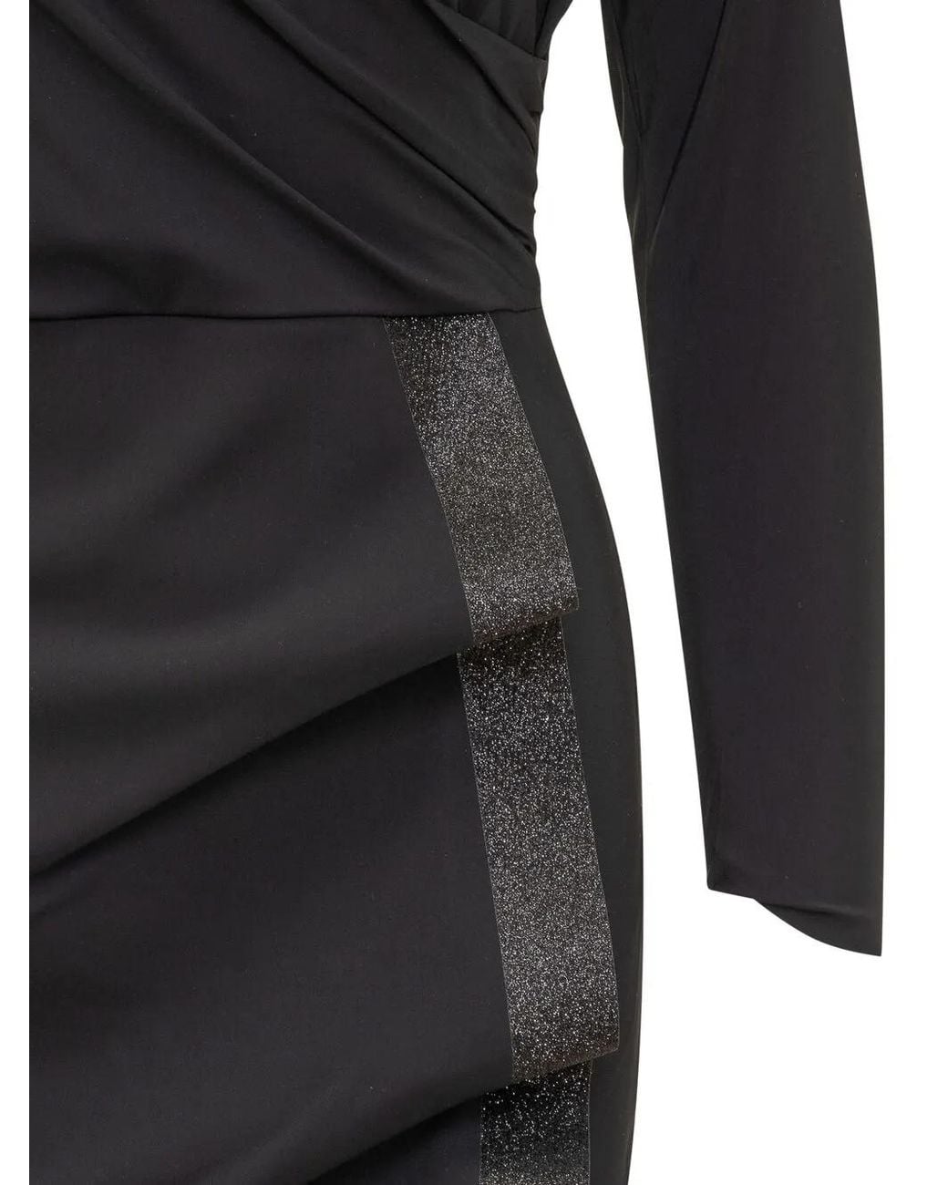 La Petite Robe Di Chiara Boni グリッター Vネックドレス Black