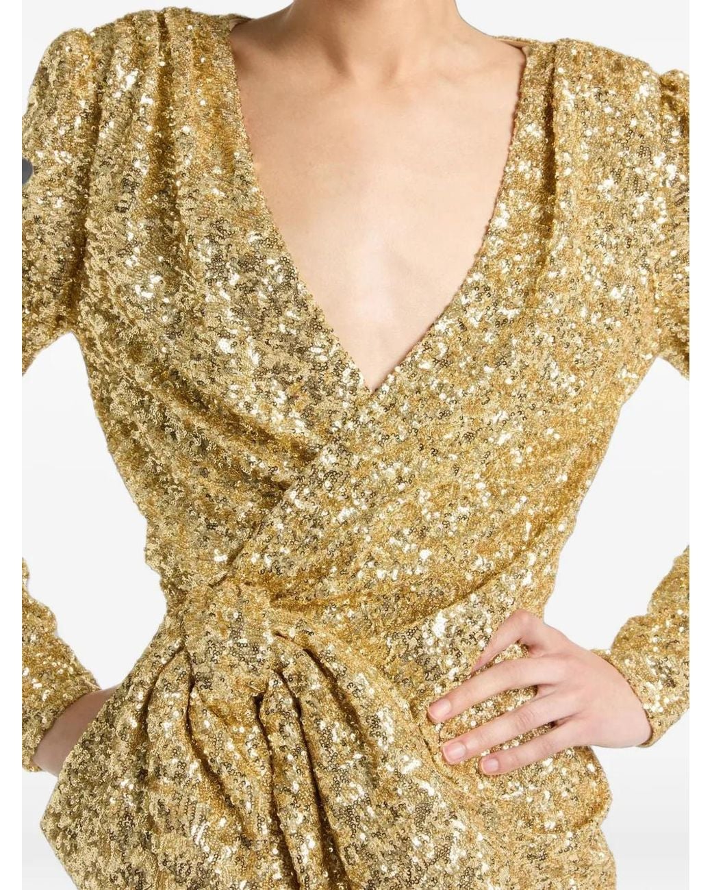 Balmain Metallic Sequinned Dress
