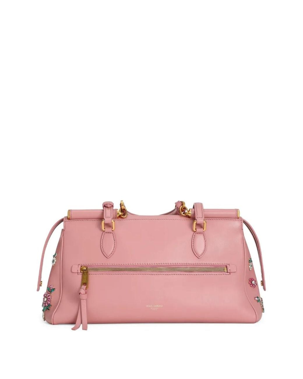 Dolce & Gabbana Pink Medium Vittoria Leather Handbag