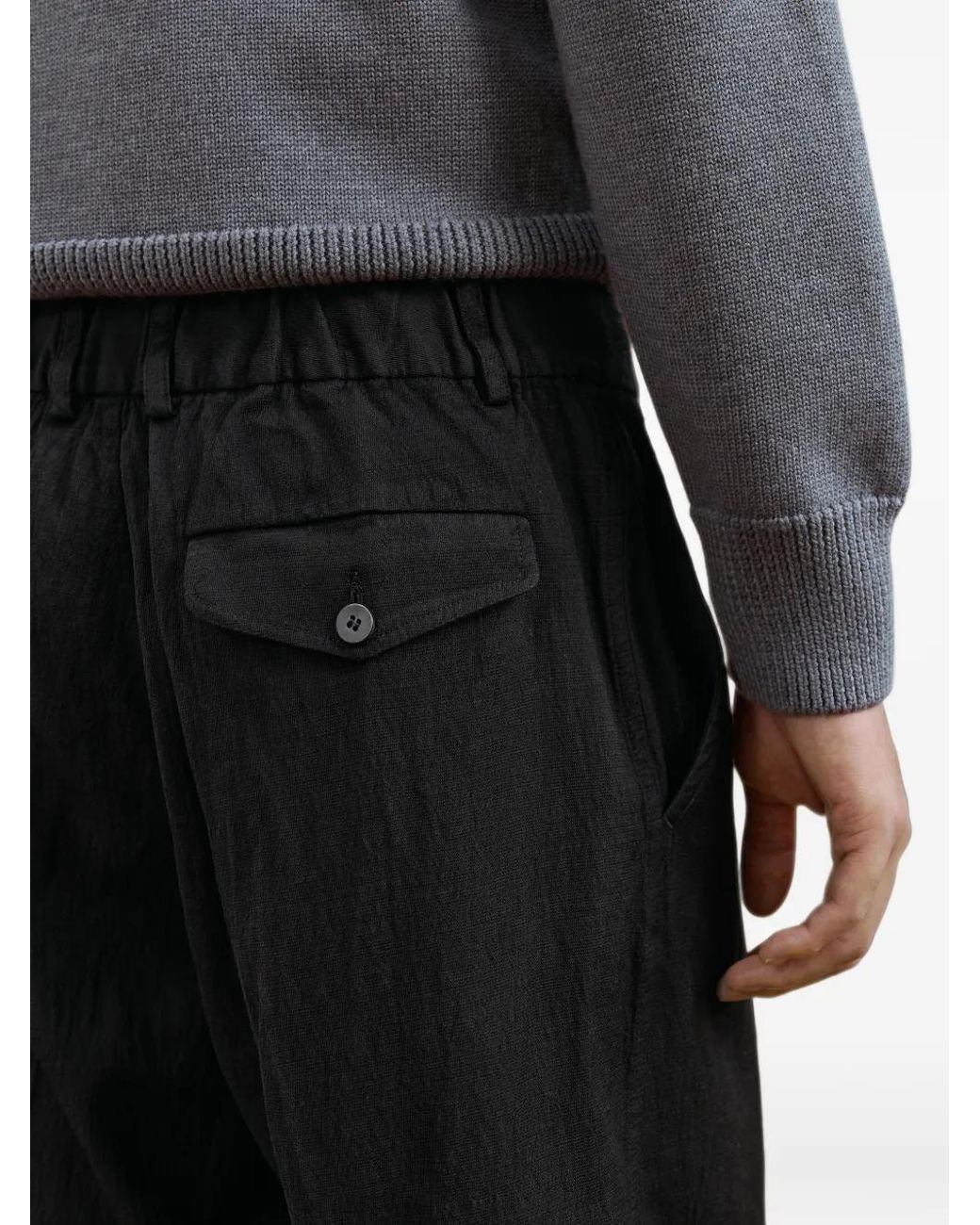 CROQUIS Black Pantalon Fuselé À Coupe Droite for men