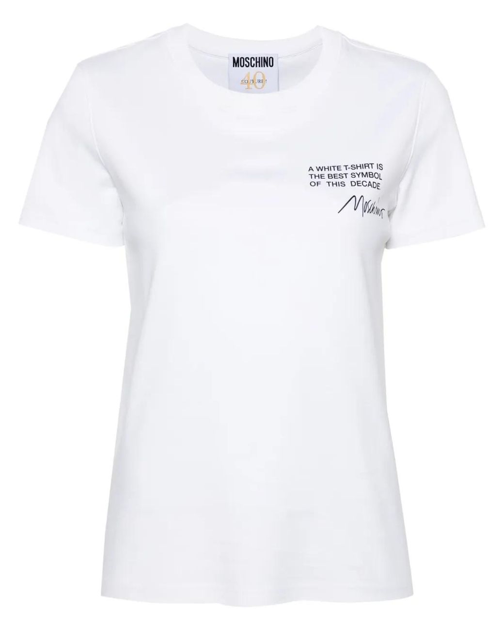 Moschino White T-Shirt With Print