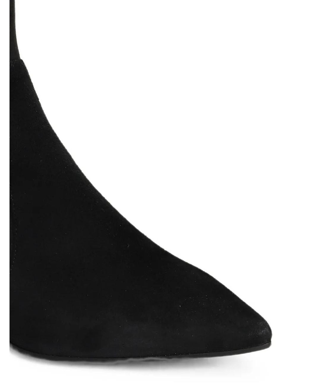 The Seller Black Pointed-Toe Kitten-Heel Ankle Boots