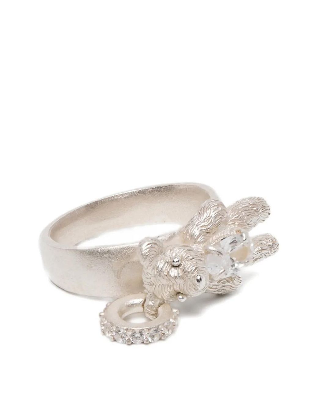 YVMIN White Floral Bow Ring