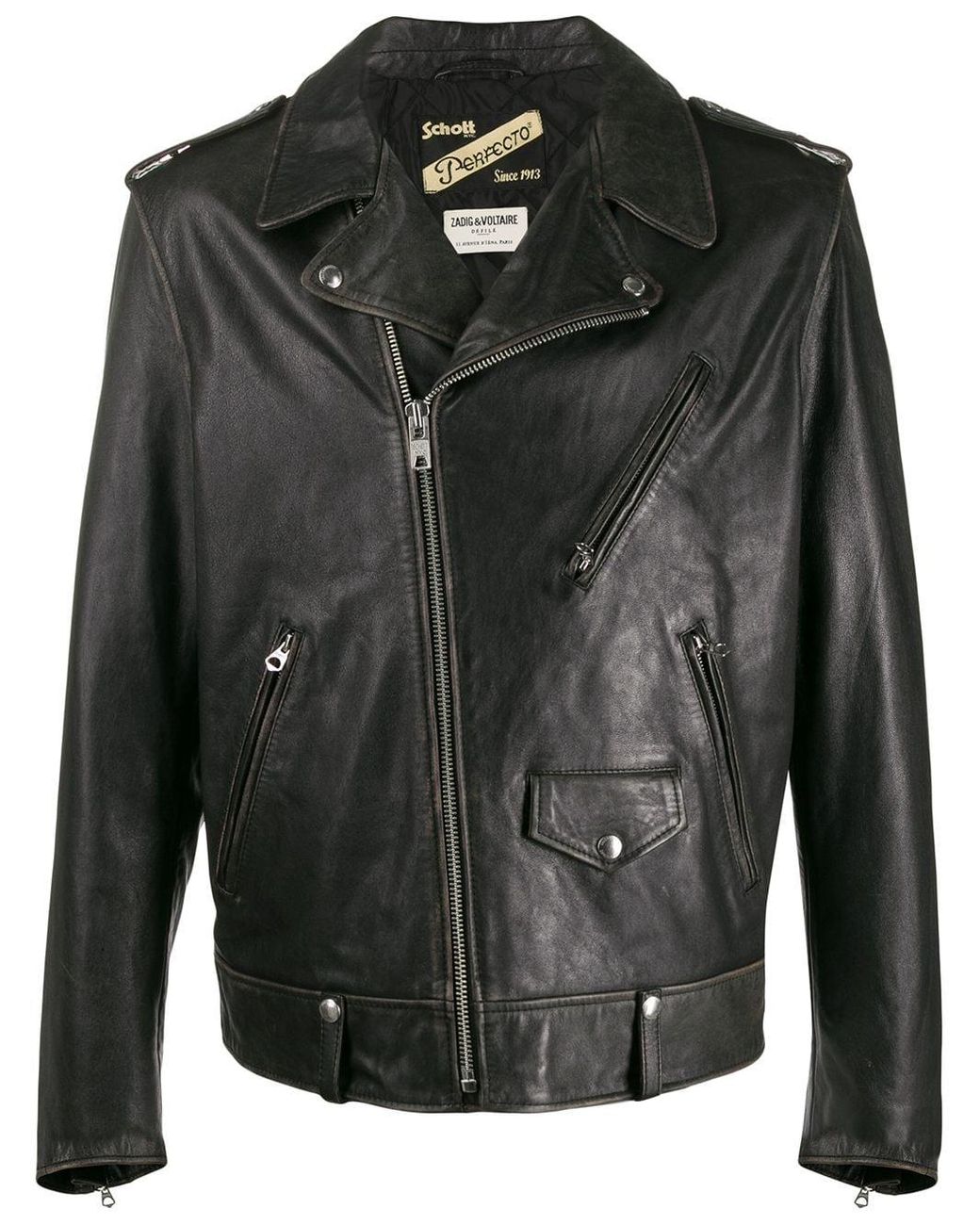 Zadig & Voltaire Leather X Schott Biker Jacket in Black - Lyst