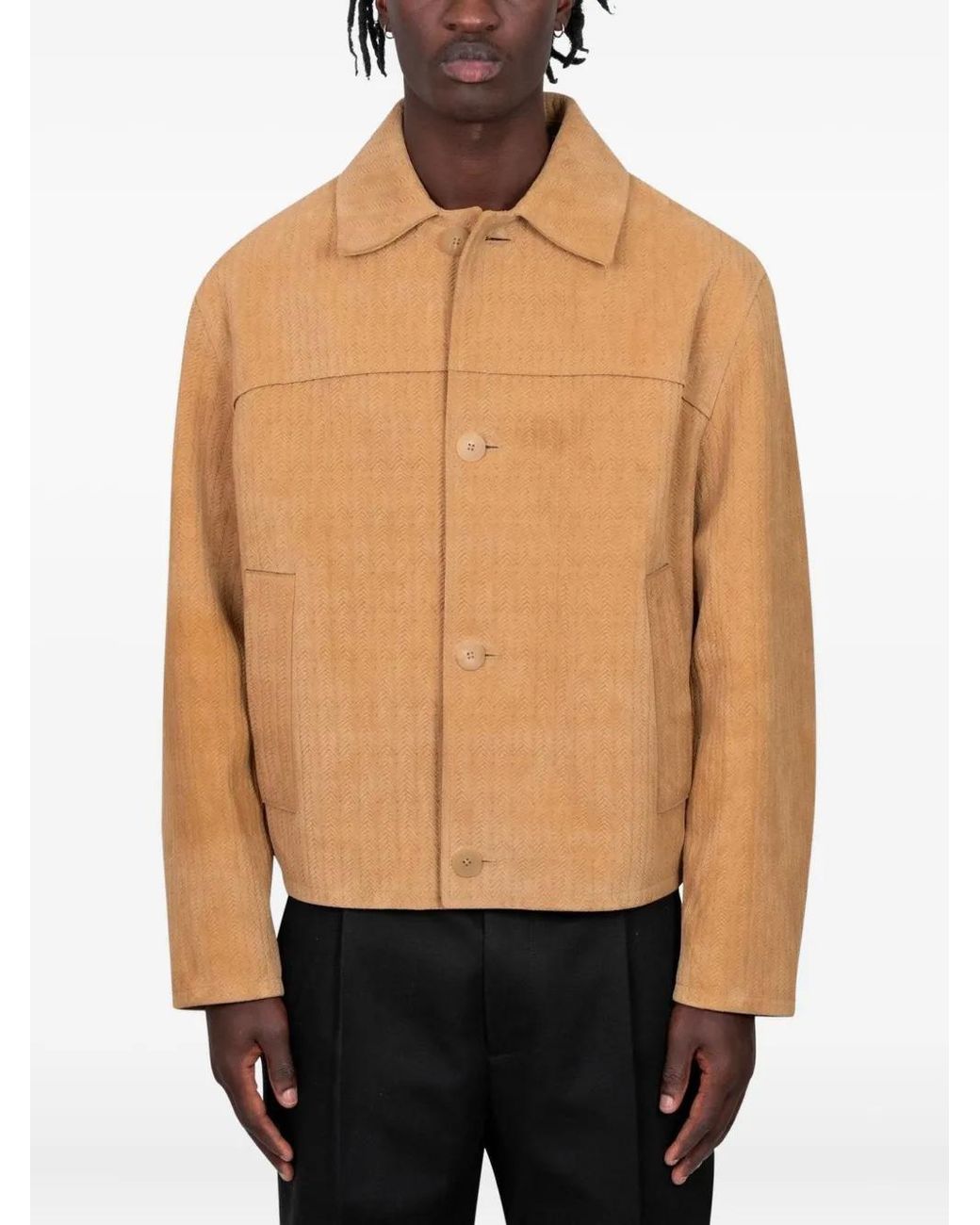 Jacquemus Black Basketry Herringbone Jacket for men