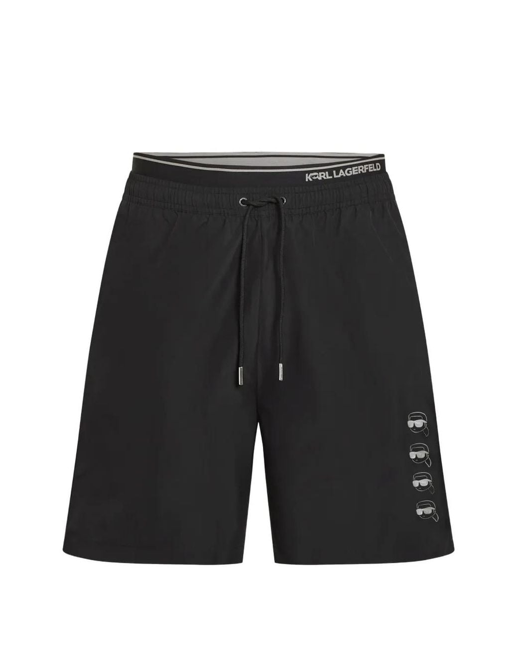 Karl Lagerfeld Black Ikon Fusion Medium Boardshorts for men