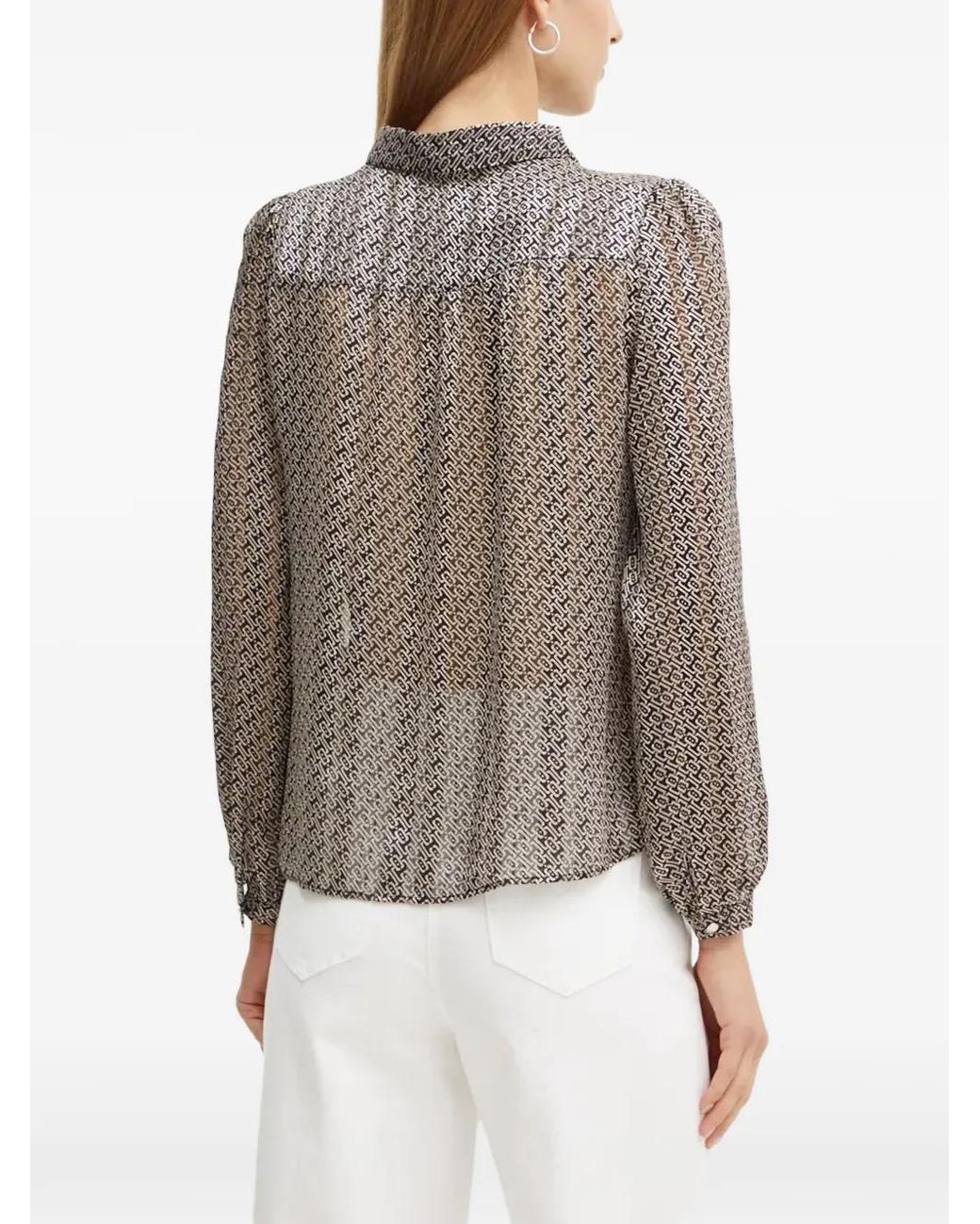 Morgan Gray Patterned Buttoned Shirt