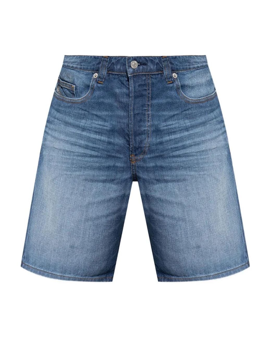 DIESEL Blue Regular Denim Shorts for men