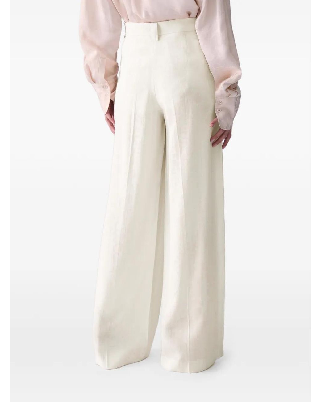 Liu Jo White Flamed Viscoset Trousers