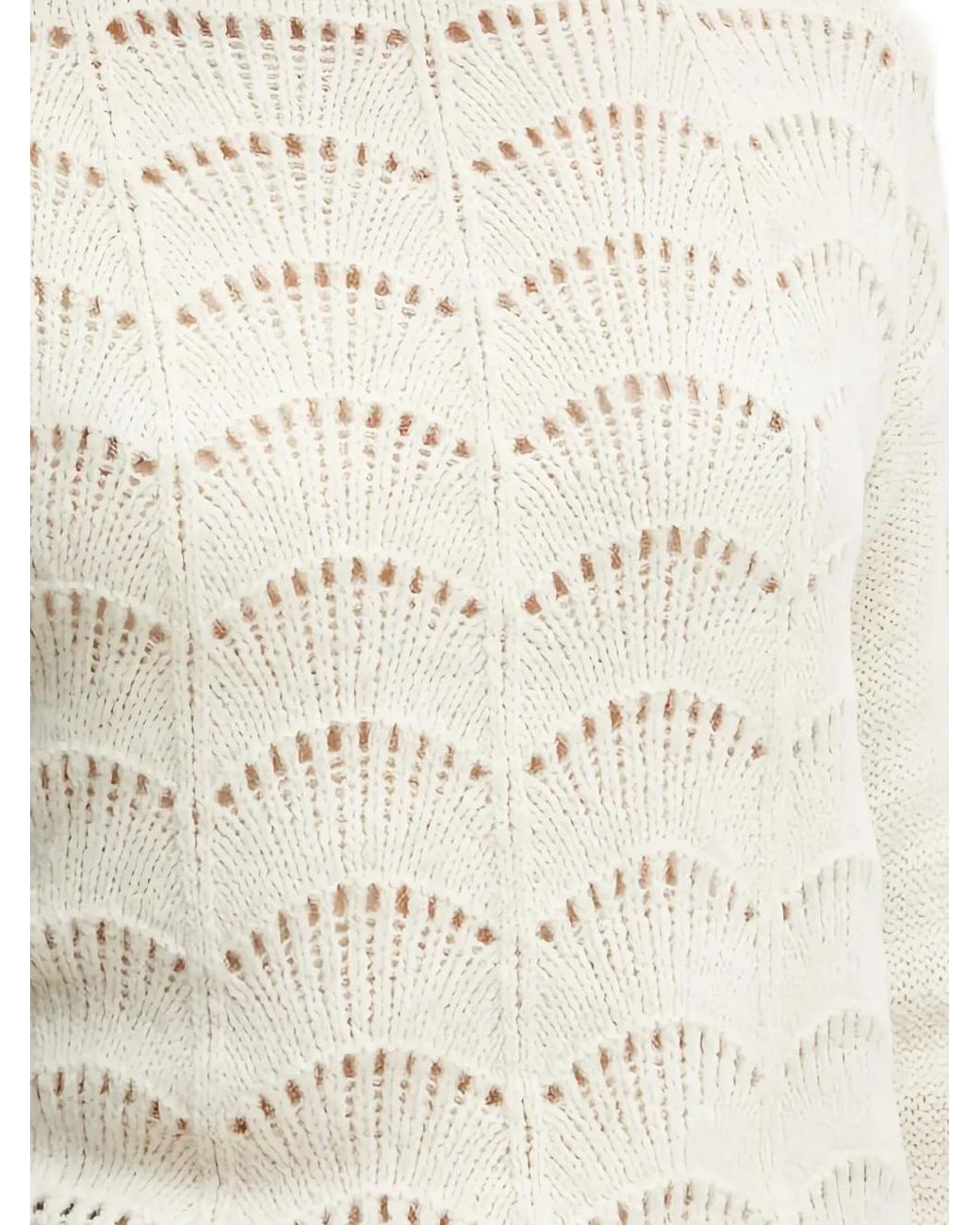 Morgan White Gestrickter Pullover Mit Muster