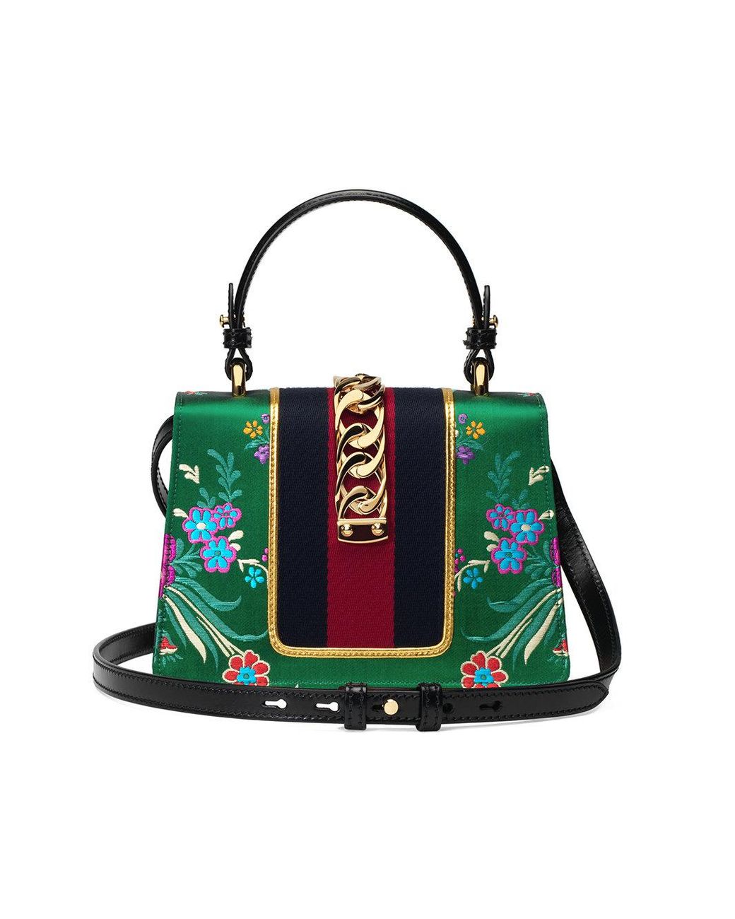 Gucci sylvie store floral bag