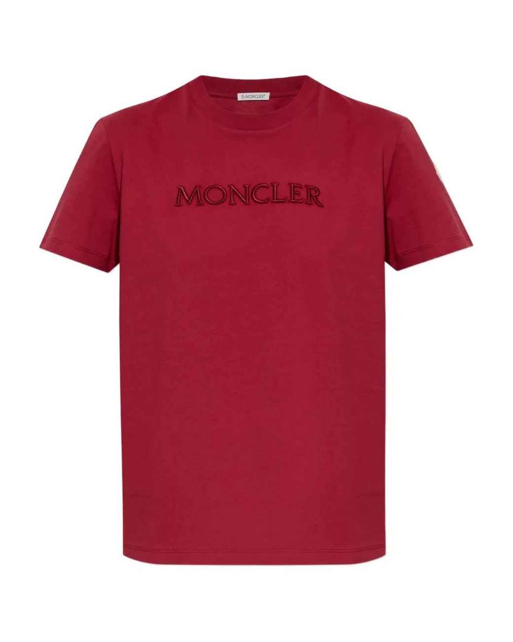 Moncler Red T-Shirts And Polos