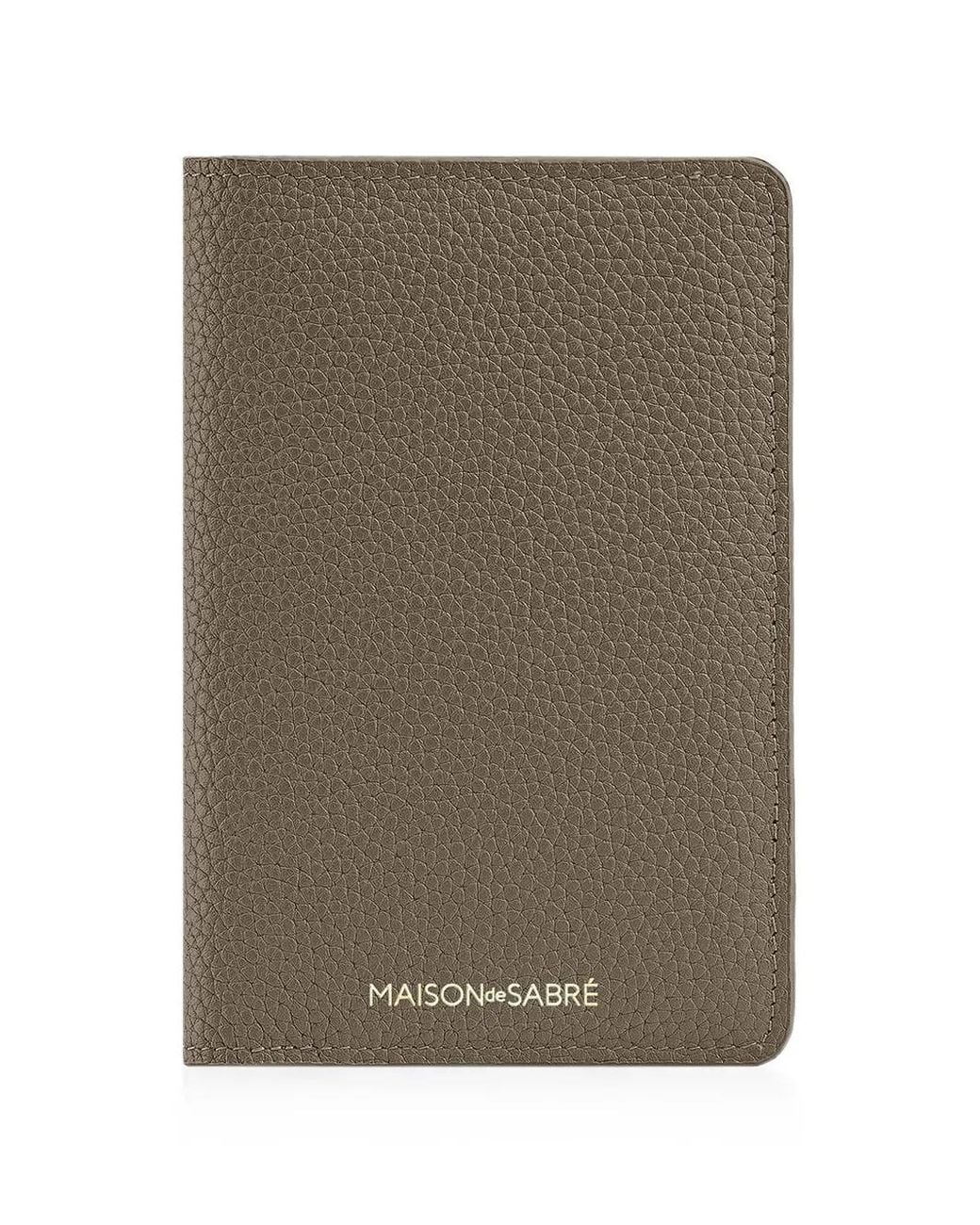 Maison De Sabre Green Leather Passport Holder
