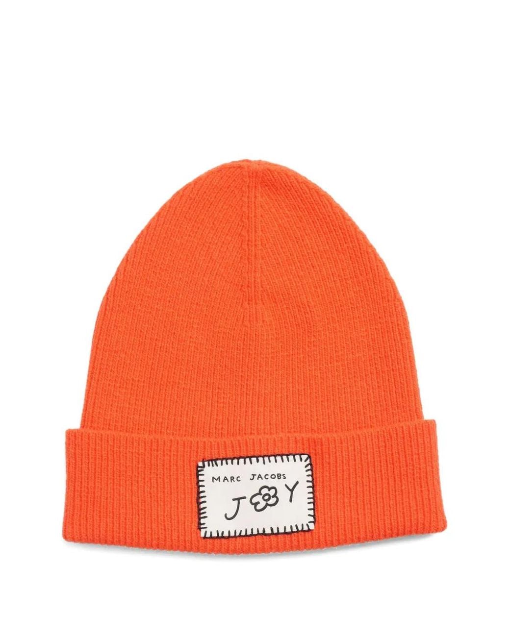 Marc Jacobs Orange Bonnet Nervuré The Joy À Logo